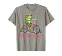 East Coast Summer Frog Riding Pink Bicycle Bike Vacation Camiseta
