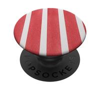 East Coast Summer Red Stripes PopSockets PopGrip Adhesivo