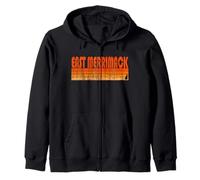 East Merrimack, estilo retro de los años 80 de New Hampshire Sudadera con Capucha
