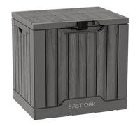 EAST OAK Caja de almacenamiento al aire libre, caja de 31 galones para uso en interiores y exteriores, contenedor de almacenamiento de resina impermeable con pestillo para cojines de patio,