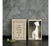 East of India Adorno sentimental de jirafa de porcelana para regalo para papá