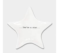 East of India - Bandeja de cerámica para Joyas, diseño con Texto en inglés You'Re a Star (9,5 x 10 cm)