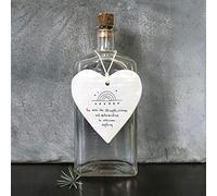 East of India Corazón colgante de porcelana con texto en inglés "You have the Strength, courage and determination to overcome anything", regalo de porcelana | Decoración colgante | Lockdown Gift