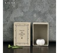 East of India Mini caja de cerillas de porcelana para recuerdo de calabaza