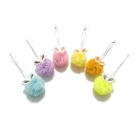 East Plush - Pendant for Spring | Traditional 6 Piece Set with Hangable Loop & Bunny Ear Fabric Sleek for Women, Family Friends, Girls and Neighbors Living Room Wall Celebrations