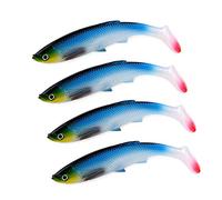 East Rain 3D Bleak Paddle Tail Swimbait de plástico blando para cualquier aparejo de pesca Señuelos de pesca de Pike para la pesca de agua dulce de agua salada (12cm/14.5g)