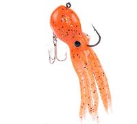 East Rain Pulpo Artificial Jig Head con señuelo con Falda de Plomo de Cola Larga para Pesca de Agua Salada Big Game (PVC, 9cm/18cm/24cm, opción