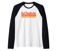 East Rochester, estilo retro de los años 80 de Nueva York Camiseta Manga Raglan