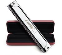 East top 24 hoyos Professional C Tremolo Harmonica T2406S Instrumento de órgano bucal para adultos, jugadores profesionales, principiantes y estudiantes, como regalo