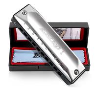 East Top Harmonica, T002 10 Agujeros 20 Tonos C Tecla de armónica diatónica de Blues con estuche para jugadores profesionales y estudiantes