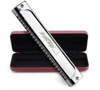 East Top Harmonica, Tremolo Harmonica Key of Bb 24 Holes T2406S Armónica Armónica para adultos, profesionales, principiantes y estudiantes, como regalo