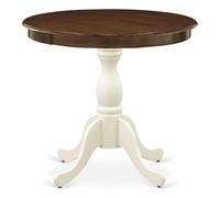 East West Furniture AST-WLW-TP - Mesa de cocina antigua, mesa de comedor redonda con base de pedestal, 36 x 36 pulgadas, multicolor