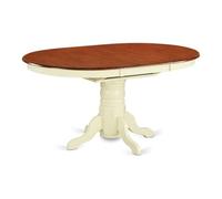 East West Furniture AVT-WHI-TP Mesa ovalada con hoja de mariposa de 18 pulgadas, acabado cerezo