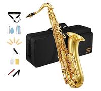 Eastar Estudiante Saxofón Tenor Saxofón B Plano TS-Ⅱ Laca Dorada Principiante Kit Completo Con Estuche De Saxo Correas Para Boquilla Cañas Soporte De Corcho Grasa