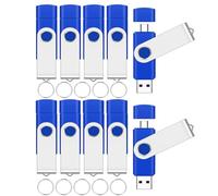 EASTBULL 16 GB USB 2.0 y unidades flash tipo C, paquete de 10 unidades flash duales a granel