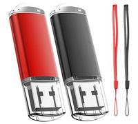 EASTBULL - Memoria USB 2.0 Flash Drive Almacenamiento Disco Memoria Stick con Cordes, Conjunto de dos, Verde/Oro