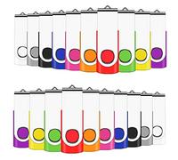 EASTBULL - Memoria USB 2.0 Flash Drive Llave USB giratoria (10 Colores, 2 GB*100 Unidades)