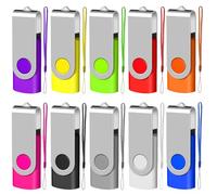 EASTBULL Memoria USB de 10 Unidades Plegable de 4 GB USB 2.0, 10 Colores