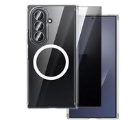 Eastcoo Funda transparente para Samsung Galaxy Z Trifold, funda magnética con protector de pantalla de privacidad, ligera, ultrafina, de doble eje central, para hombres y mujeres