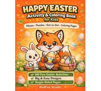 Easter Activity Book for Kids Ages 4-8: Easter Coloring Pages, Mazes, Word Search, Spot the Difference, Dot to Dot, Brain Games & Puzzles for Boys and Girls (Red Fox Learning Series)