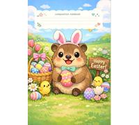 Easter Awawa Rock Hyrax Composition Notebook 6x9 - Cute Cozy Lined Journal for Kids, Teens & Adults | Cosy Spring Writing Notebook Perfect Gift for Students, Writers Easter Gift