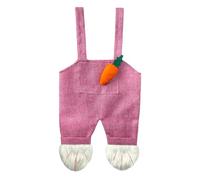 Easter Bag - Reusable Rabbit Overalls Shape Storage Pouch, Easter Treat Bags for Egg Hunting | Cute Bunny Tote for Party Decoration, Family Gatherings, Holiday Celebrations