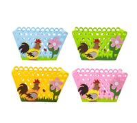 Easter Basket Bags, Rooster Pattern Egg Hunt Felt Tote, Festive Candy Treat Party Favor Bag, Reusable Storage Basket for Groceries, Holiday Celebrations