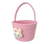 Easter Baskets - Plush Bunny Basket With Handle, Soft Festive Candy Storage Container For Kids, Egg Hunt Game, Party Treats, Candy Bag, Holiday Celebration, Spring Gift Basket, Kids Party Activity