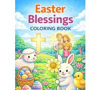 Easter Blessings Coloring Book: A Faith-Filled Easter Coloring Book with Gratitude Quotes, Spring Scenes, and Gentle Christian Illustrations for Kids & Families