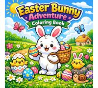 Easter Bunny Adventure Coloring Book: Cute Easter Fun with Bunnies, Eggs & Spring Scenes for Kids Ages 3-8 | Bold & Easy Coloring Pages
