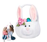 Easter Bunny Bag, Easter Treat Cookie Bags, Festive Easter Tote Bags, Cartoon Carry Around Girl's Basket, Holiday Easter Bag, Easter Basket for Treats, Bunny Design Easter Tote, Girl's Easter Basket B