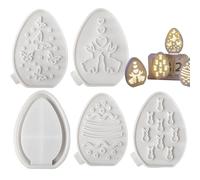 Easter Bunny Baking Molds, Egg Shaped Silicone Molds, Easter Plaster Mold for Fondant, Epoxy Resin Easter Molds, Easter Egg Molds for Crafting, Projection Design Easter Molds