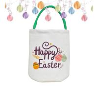 Easter Bunny Basket Bags, Large Canvas Candy Storage Pouch, Kids Easter Egg Hunt Tote, Cute Bag, Reutilizable Candy Container for Toys and Treats, 9,06 x 14,96 x 0,59 pulgadas, c, Se référer au