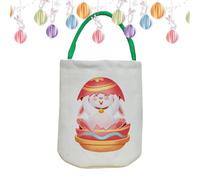 Easter Bunny Basket Bags, Large Capacity Kids Candy Container, Canvas Storage Pouch For Easter Eggs, Candy, And Toys, Ideal For Holiday Celebrations And