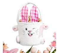 Easter Bunny Basket, Easter Soft Bucket, Candy Bags, Empty Easter Basket, Toy Storage Organizer Bin, Foldable Easter Basket, Easter Egg Bunny Decor, Easter Room Decor, Easter Basket for Kids