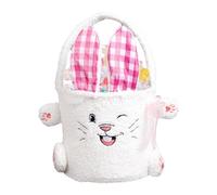 Easter Bunny Basket | Easter Soft Bucket | Candy Bags For Boys And Girls | Easter Basket For Boys | Easter Basket For Girls Adorable Easter Bunny Design Plush For Children's Parties, Class Activities