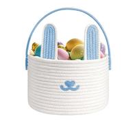 Easter Bunny Baskets with Handle | Woven Bunny Egg Hunt Basket with Handle, Gift Tote Bags Mini Egg Hunt For Boys Girls Candy Toys Snacks Party Holiday
