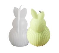 Easter Bunny Candle Mold Set, Egg-Shaped Concrete & Epoxy Resin Molds, Silicone Desktop Ornament Plaster Molds for Home Decor Crafts