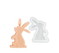 Easter Bunny Candle Mold | Spring Handmade Soft And Elastic Mold For Candle, Soap, Plaster, Chocolate, Jelly, And Ornament Crafts, Perfect For DIY Crafting, Decorations, & Projects