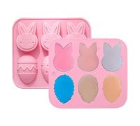 Easter Bunny Chocolates, 6 Grid Baking & Candy, Cartoon Rabbit Feature, Food Grade Silicone for Cakes Chocolates Dessert Making Home Kitchen Baking Supplies Fun Creative Treats