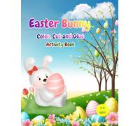 Easter Bunny Color, Cut and Glue Activity Book