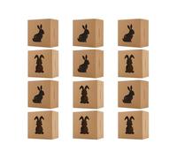 Easter Bunny Cookie Box - Paper 10cm 12pcs, Treat Boxes With Window, Cute Bunny Display Design | Food Safe Storage Pack, Paper Candy Boxes For Birthday Parties, School Events, Home Use
