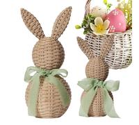 Easter Bunny Decoration, Decorative Farmhouse Modern Standing White Rabbit Bunny Figurine, Easter Bunnies Decorative Collectible Figurines - For Home Living Room Bedroom Kitchen Office Farmhouse