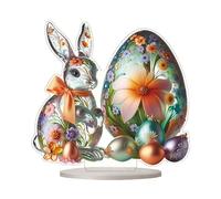 Easter Bunny Decorative Acrylic Egg Ornament Festive Home Decor Tischop Decoration For Celebration Archivos Archivador System (H A)