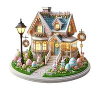 Easter Bunny Decorative Acrylic Egg Ornament Festive Home Decor Tischop Decoration For Celebration Archivador Sistema (E A)
