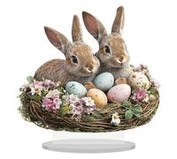 Easter Bunny Decorative Acrylic Egg Ornament Festive Home Decor Tischop Decoration For Celebration Archivos Archivador Sistema (I A)