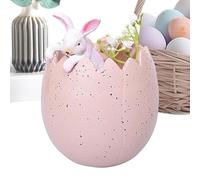 Easter Bunny Eggs, Tiny Bunny In Egg Figurine, Garden Statue Easter Decor, Cute Easter Home Figurine, Animal Figurine Art, Interior Desk Decor, Bunny Figurine For Lawn, Patio Easter Garden Statue