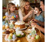 Easter Bunny Figurines - 20g Polyester Cotton Decorative Rabbit Doll | Easter Tree Decorations For Home Party Tabletop Desktop Shower Fireplace Table Holiday Indoors