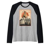 Easter Bunny Funny Japanese Kaiju Egg Hunt Joke Camiseta Manga Raglan