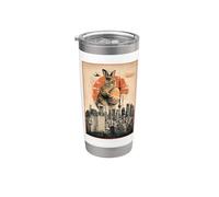 Easter Bunny Funny Japanese Kaiju Egg Hunt Joke Vaso térmico de acero inoxidable de doble pared